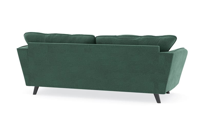 Trend Lyx 3-sits Soffa - Grön Sammet - Divansoffor & schäslongsoffa - 3 sits soffa med divan