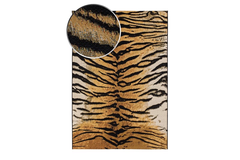 Domani Tiger Flatvävd Matta 200x290 cm - Guld - Flatvävda mattor