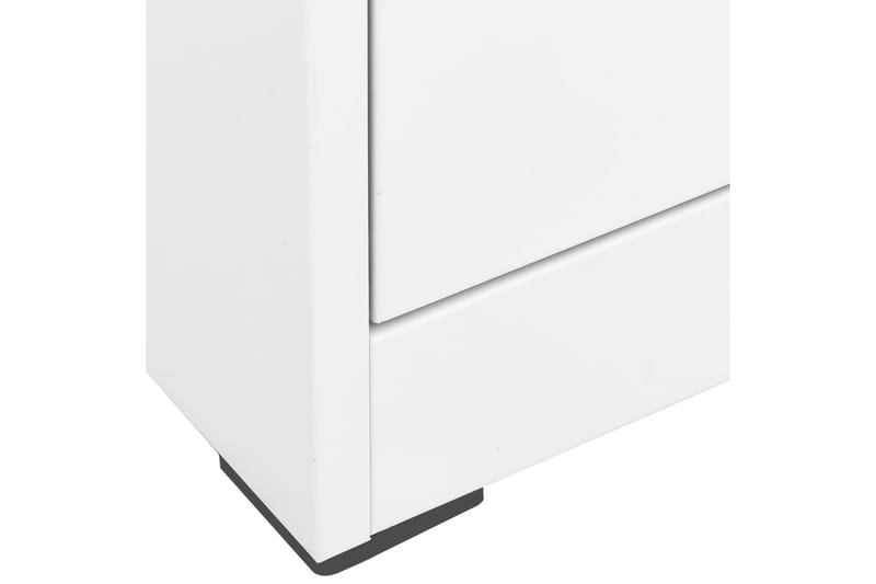 Dokumentskåp vit 90x46x164 cm stål - Vit - Dokumentskåp - Kontorsmöbler