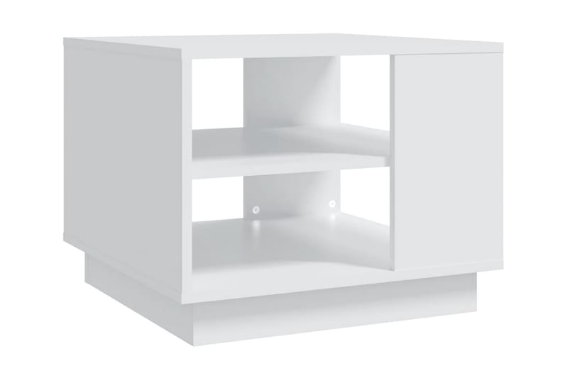 Soffbord vit 55x55x43 cm spånskiva - Vit - Soffbord