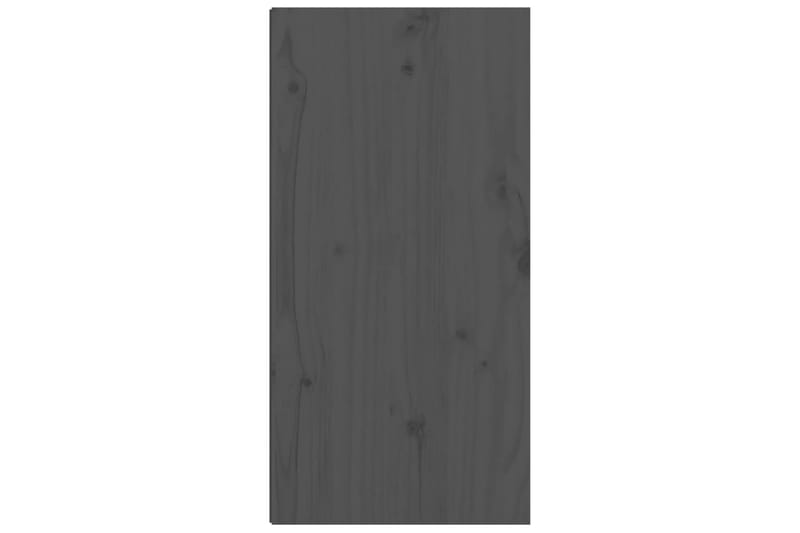 Väggskåp 2 st grå 30x30x60 cm massiv furu - Grå - Vägghylla