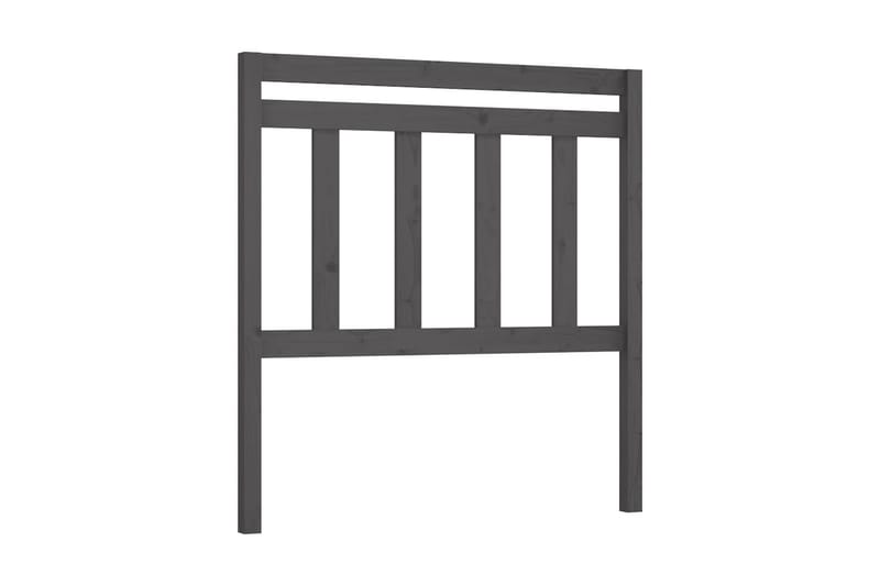 Sänggavel grå 81x4x100 cm massiv furu - Grå - Sänggavlar & huvudgavlar