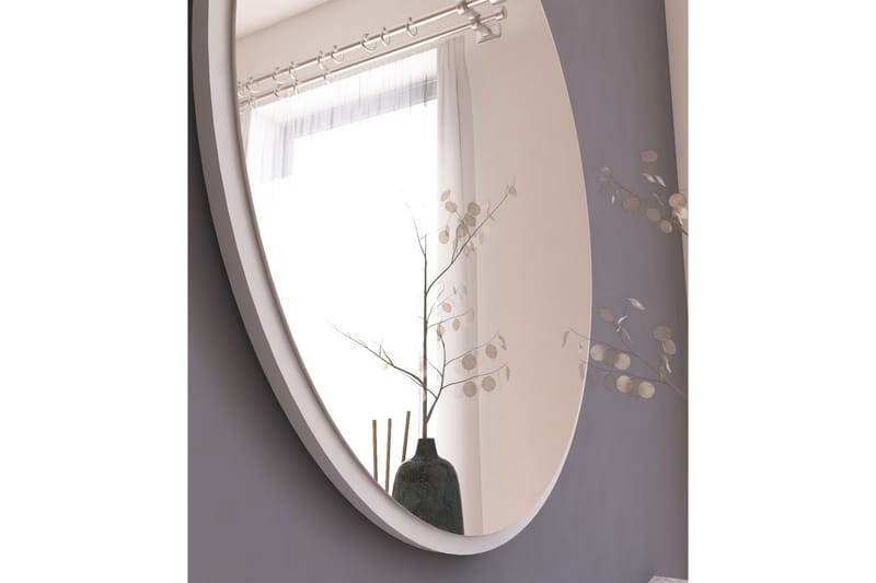 Buhem Spegel 60 cm Rund - Vit - Väggspegel - Hallspegel