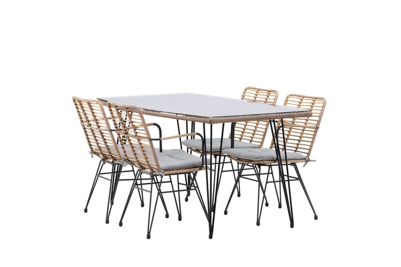 Viga Matgrupp Utomhus 160x90cm - Svart - Utemöbler - Utegrupp - Matgrupp utomhus