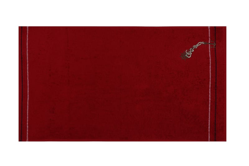 Hobby Handduk 50x90 cm 2-pack - Röd/Mörkblå/Vit/Beige - Handduk