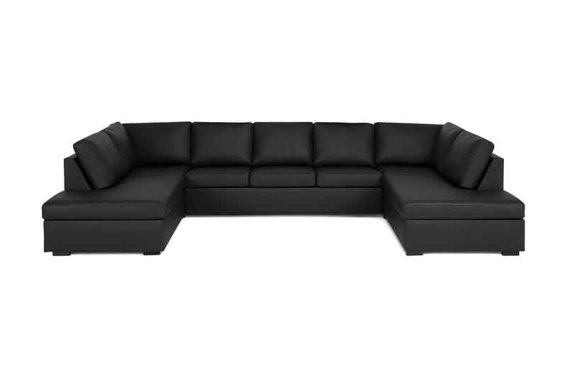 Crazy U-soffa med Schäslonger - Svart Konstläder - U-soffa