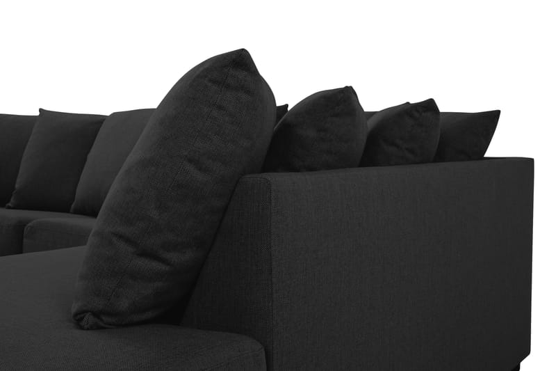 Crazy U-soffa Small Divan Vänster inkl Kuvertkuddar - Antracit - U-soffa