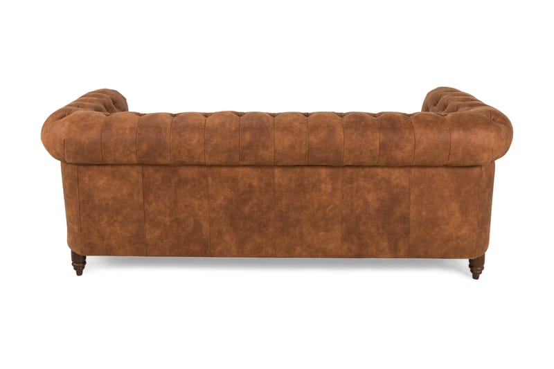 Chesterfield Deluxe 3-sits Soffa - Cognac - Skinnsoffor - Chesterfield soffa - 3 sits soffa