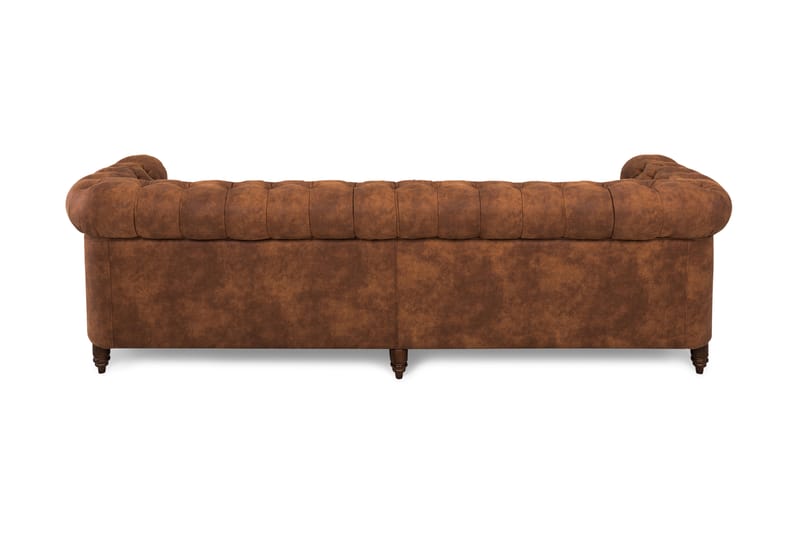 Chesterfield Deluxe 4-sits Soffa - Cognac - 4 sits soffa - Skinnsoffor - Chesterfield soffa