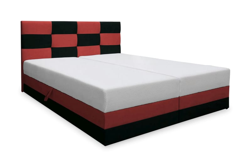 Chess Sängpaket 180x200 med Förvaring - Svartvit - Komplett sängpaket - Sängar med förvaring - Dubbelsäng