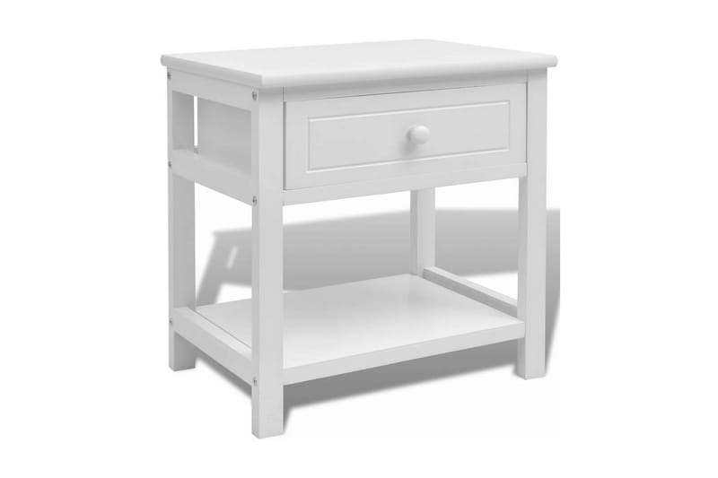 Nattduksbord trä vit - Vit - Sängbord & nattduksbord
