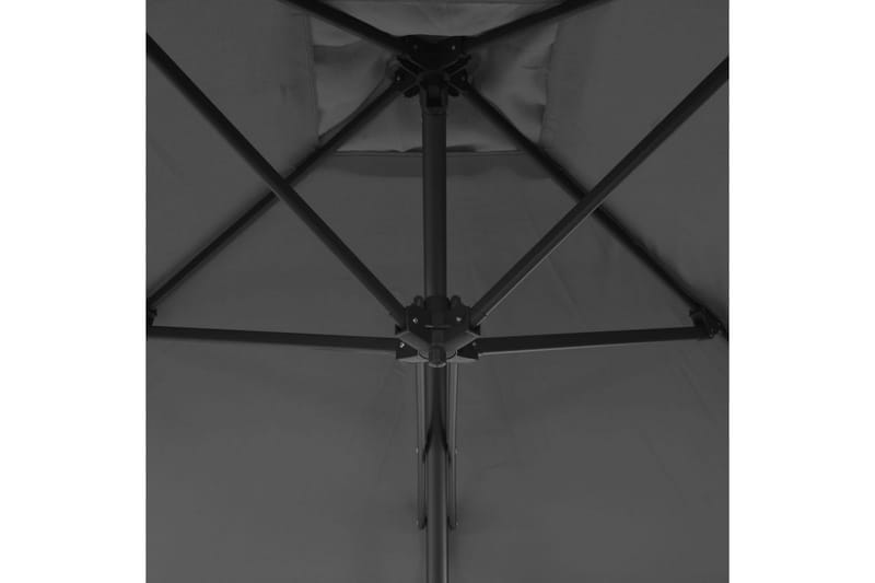 Trädgårdsparasoll med stålstång 250x250 cm antracit - Grå - Parasoll