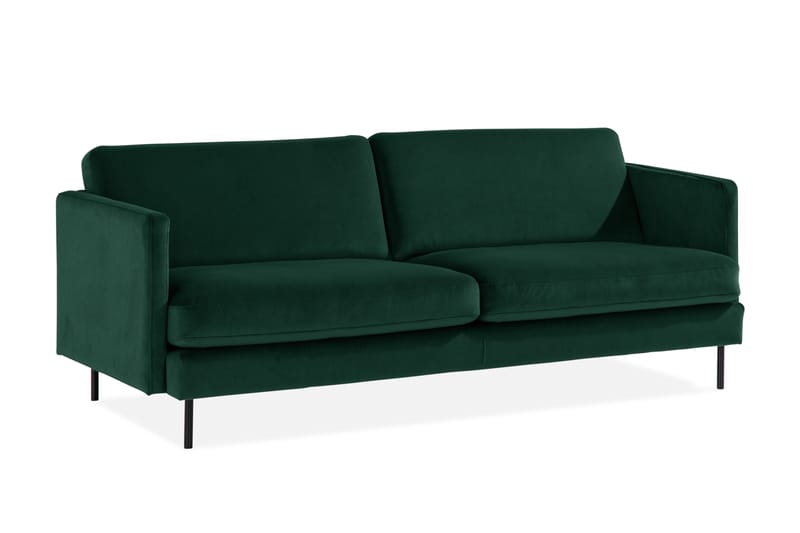 Teodin Sammetssoffa 3-sits - Grön - Sammetssoffa - 3 sits soffa