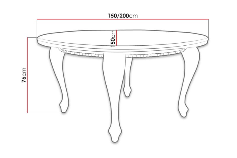 Tabell Förlängningsbart matbord 150 cm - Trä/Natur - Matbord & köksbord