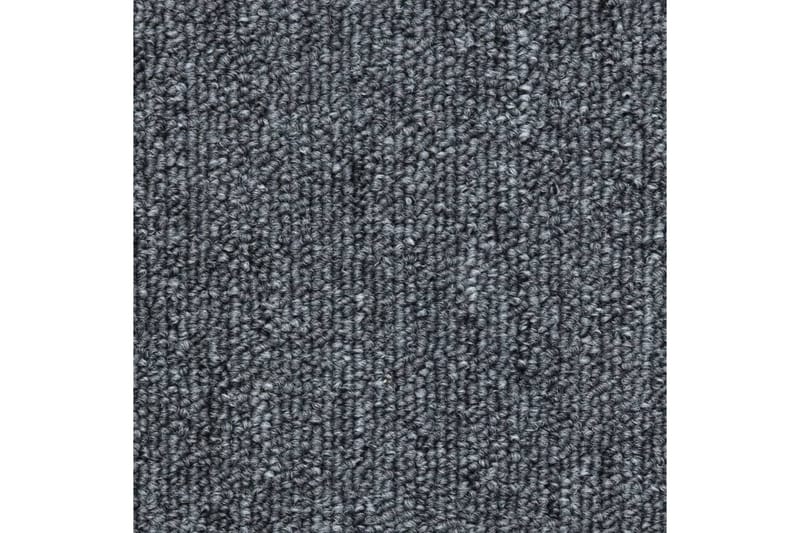 Trappstegsmattor 15 st mörkgrå 56x17x3 cm - Grå - Trappstegsmattor