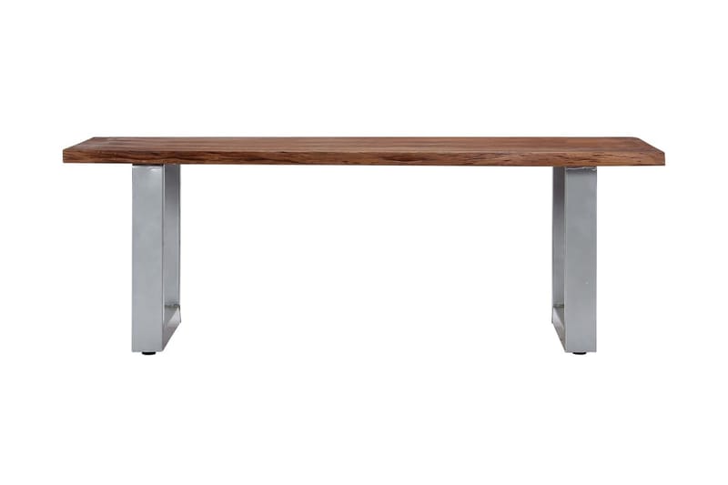 Soffbord med levande kanter 115x60x40 cm massivt akaciaträ - Brun - Soffbord