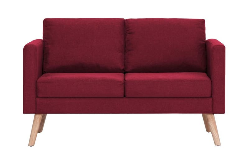 2-sitssoffa tyg vinröd - Röd - 2 sits soffa