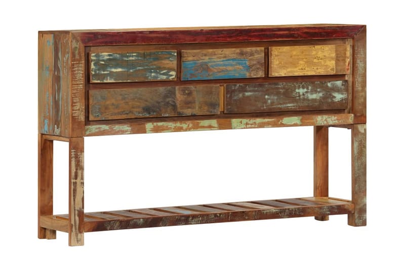 Skänk 120x30x75 cm massivt återvunnet trä - Flerfärgad - Sideboard & skänk