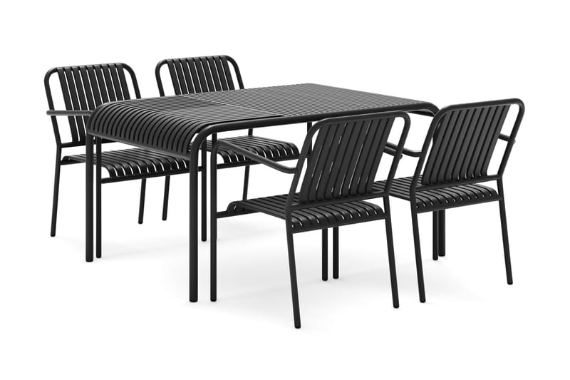 Gardeno Matgrupp Utomhus 150x90cm - Svart - Utemöbler - Utegrupp - Matgrupp utomhus