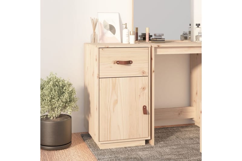 beBasic Skrivbordsskåp 40x50x75 cm massiv furu - Brown - Förvaring - Småförvaring