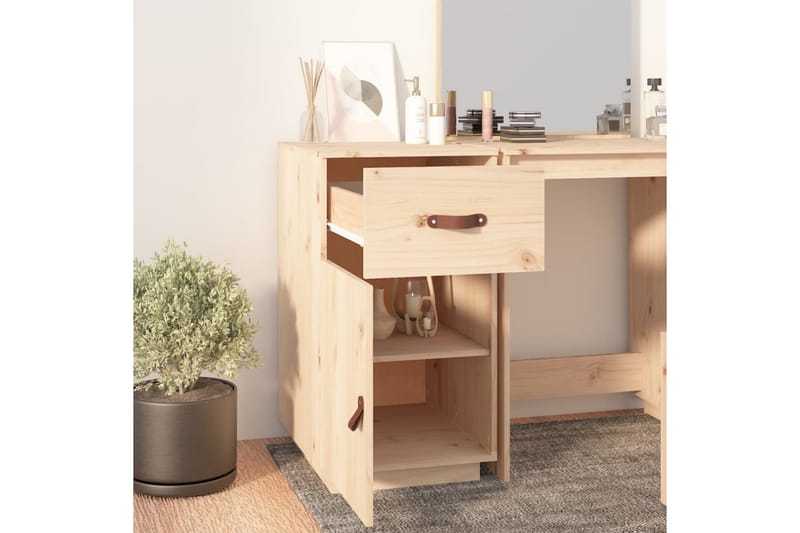 beBasic Skrivbordsskåp 40x50x75 cm massiv furu - Brown - Förvaring - Småförvaring