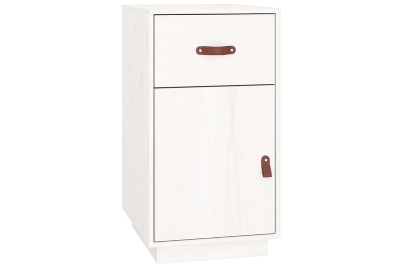 beBasic Skrivbordsskåp vit 40x50x75 cm massiv furu - White - Förvaring - Småförvaring