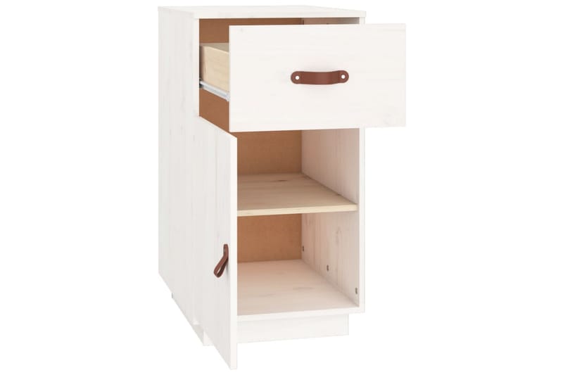beBasic Skrivbordsskåp vit 40x50x75 cm massiv furu - White - Förvaring - Småförvaring