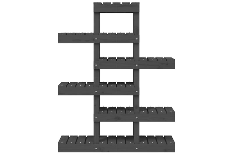 beBasic Växtställ Grå 85x25x109,5 cm massiv furu - Inredning - Kruka & ytterkruka