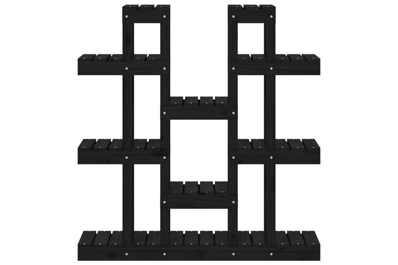 beBasic Växtställ Svart 104,5x25x109,5 cm massiv furu - Black - Inredning - Kruka & ytterkruka
