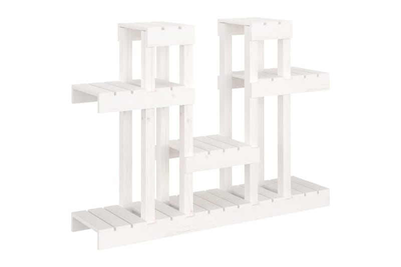 beBasic Växtställ vit 104,5x25x77,5 cm massiv furu - White - Inredning - Kruka & ytterkruka
