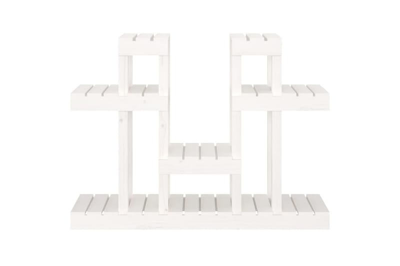 beBasic Växtställ vit 104,5x25x77,5 cm massiv furu - White - Inredning - Kruka & ytterkruka
