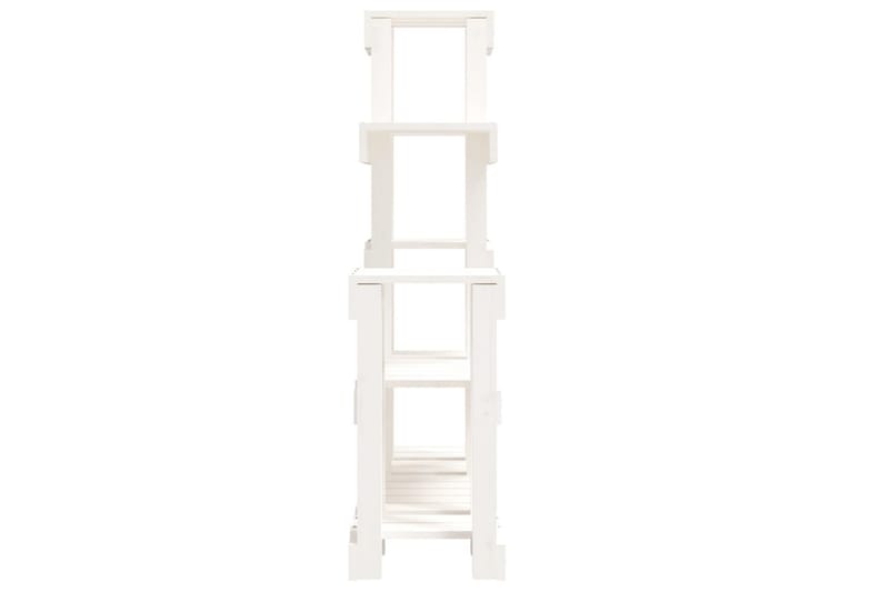beBasic Växtställ vit 92x25x97 cm massiv furu - White - Inredning - Kruka & ytterkruka