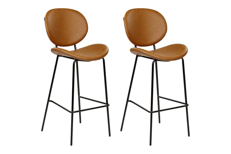 Barstol Luana set om 2 Brun-Svart - Brun-Svart - Möbler - Bord & matgrupper