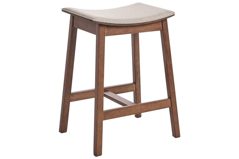 Barstol Dixon set om 2 Beige-Mörkt Trä - Beige-Mörkt Trä - Möbler - Bord & matgrupper