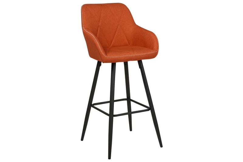 Barstol Darien set om 2 Orange-Svart - Orange-Svart - Möbler - Bord & matgrupper