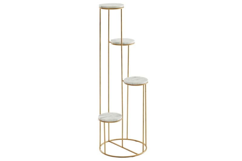 Stående hylla Wohnling Äkta marmortopp blomma ståtlig metallbas modern - Inredning - Kruka & ytterkruka