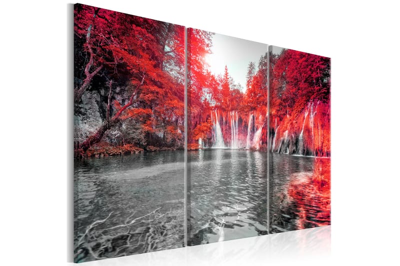 Tavla Waterfalls Of Ruby Forest 120x80 - Artgeist sp. z o. o. - Canvastavlor
