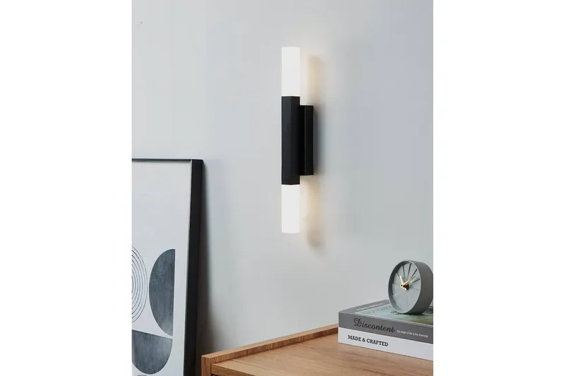 Spegelbelysning Eglo Alcudia Svart Satinerad - Svart - Belysning & el - Badrumsbelysning