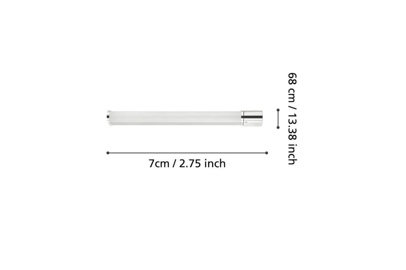 Spegelbelysning Eglo Tragacete 1 med Uttag - Vit/Silver/Krom - Belysning & el - Badrumsbelysning