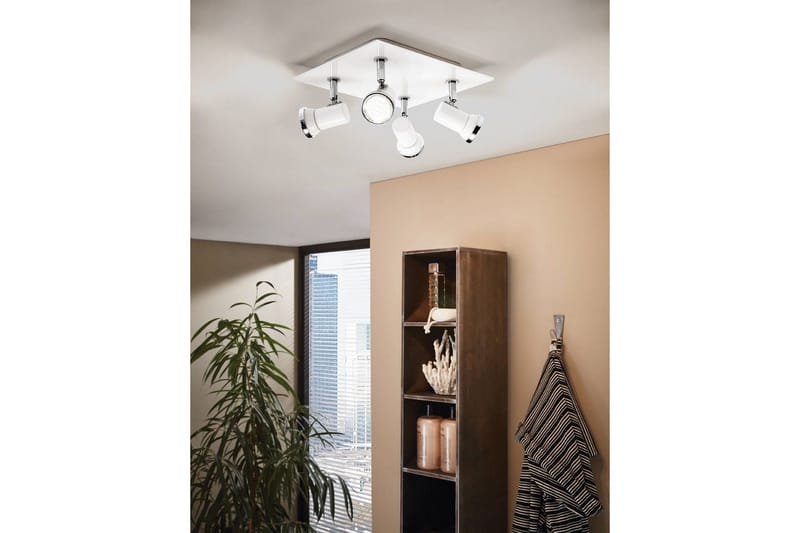 Spotlight Eglo Tamara 1 Kvadrat Vit, Krom - Vit/Krom - Belysning & el - Badrumsbelysning