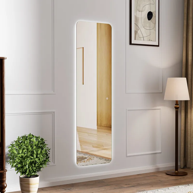 Stor spegel 170x50 cm | Justerbar LED-belysning med dimmer | Katarina - Belysning & el - Badrumsbelysning