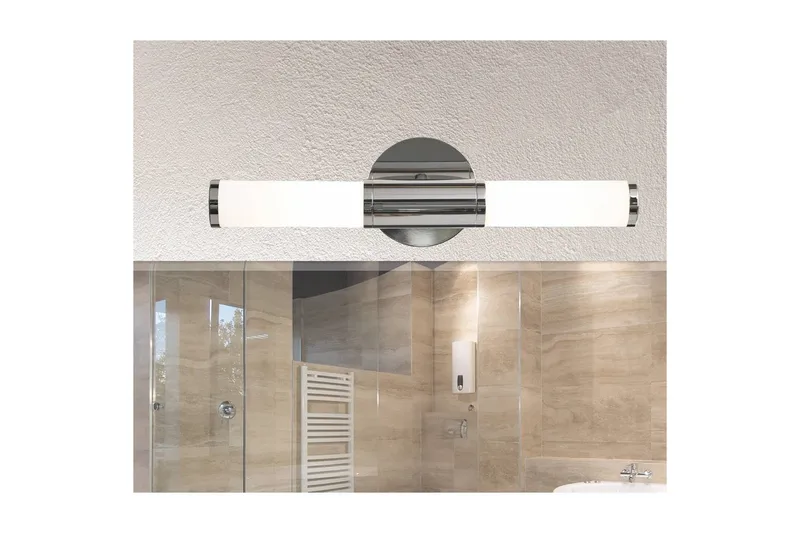 Vägglampa Eglo Palmera Krom Vit - Vit/Krom - Belysning & el - Badrumsbelysning