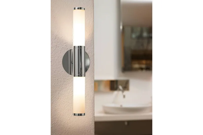 Vägglampa Eglo Palmera Krom Vit - Vit/Krom - Belysning & el - Badrumsbelysning