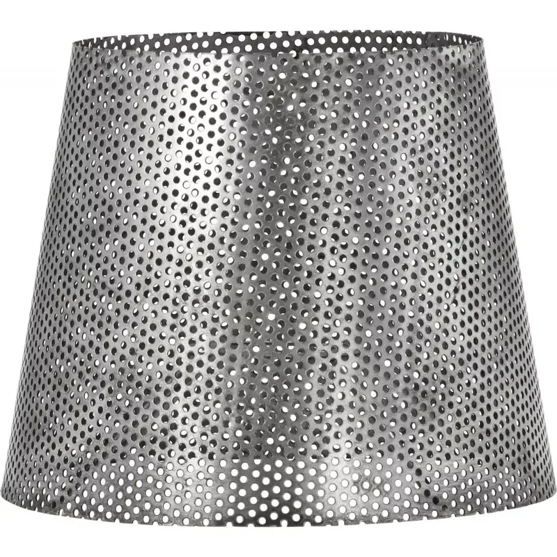Mia mönstrad metall lampskärm - Antiksilver - 17 cm, antiksilver