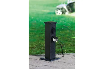 Trädgårdsuttag Eglo Park 4 Svart - Svart - Belysning & el - Elmaterial & energi - El utomhus