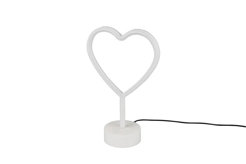 Heart LED Bordslampa vit - Vit - Belysning & el - Inomhusbelysning & lampor - Sänglampor & nattduksbordslampa - Sänglampa bord