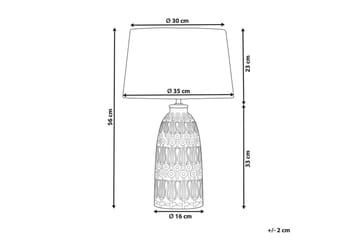 Azzurvi Bordslampa 56 cm E27 - Rosa/Vit - Belysning & el - Inomhusbelysning & lampor - Bordslampor