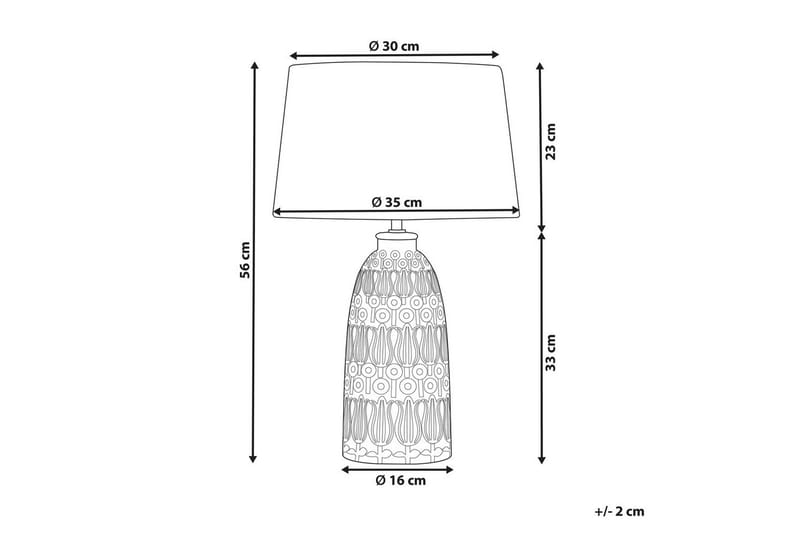 Azzurvi Bordslampa 56 cm E27 - Rosa/Vit - Belysning & el - Inomhusbelysning & lampor - Fönsterlampa - Fönsterlampa på fot