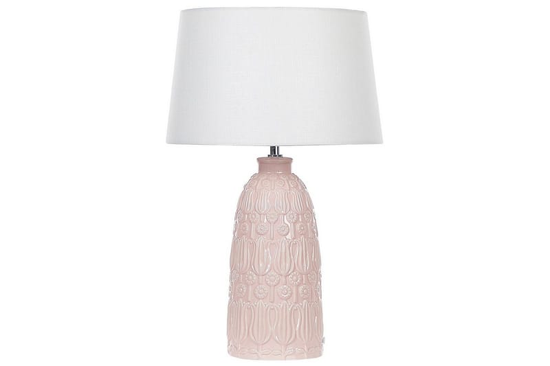 Azzurvi Bordslampa 56 cm E27, Rosa/Vit