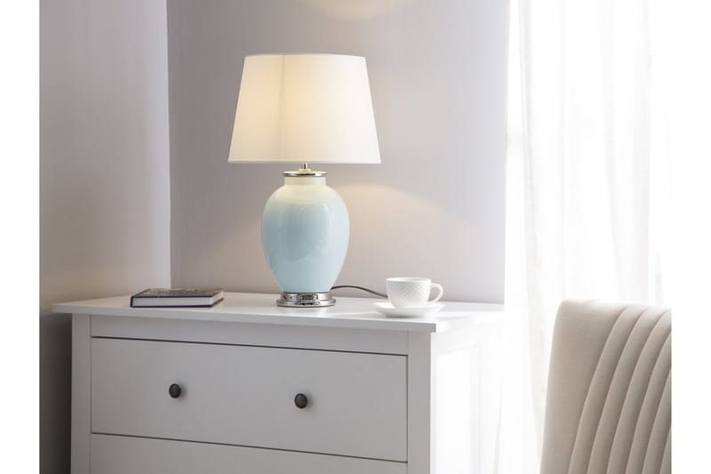 Brenta Bordslampa 34 cm - Blå - Fönsterlampa på fot - Sovrumslampa - Vardagsrumslampa - Sänglampa bord - Fönsterlampa - Bordslampor